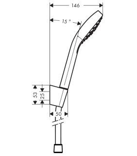 Hansgrohe  Croma Select S 1jet/Porter's 1,60m zestaw prysznicowy biały/chrom 26410400