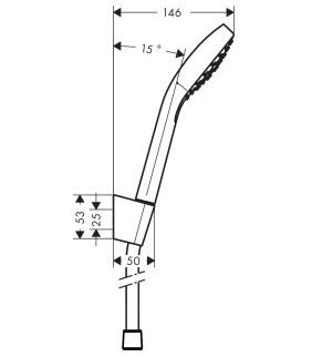Hansgrohe  Croma Select S 1jet/Porter's 1,25m zestaw prysznicowy biały/chrom 26420400