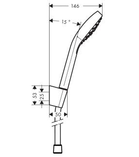 Hansgrohe  Croma Select E 1jet/Porter's 1,25m zestaw prysznicowy biały/chrom 26424400