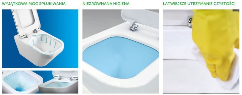 Ideal Standard Tesi muszla do kompaktu WC AquaBlade T008701