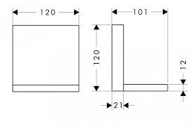 Axor ShowerCollection moduł półka krótka 12x12 cm chrom 40872000