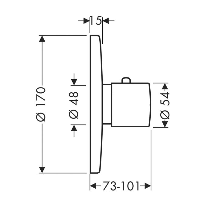 Axor Uno2 bateria podtynkowa termostatyczna High Flow chrom 38715000