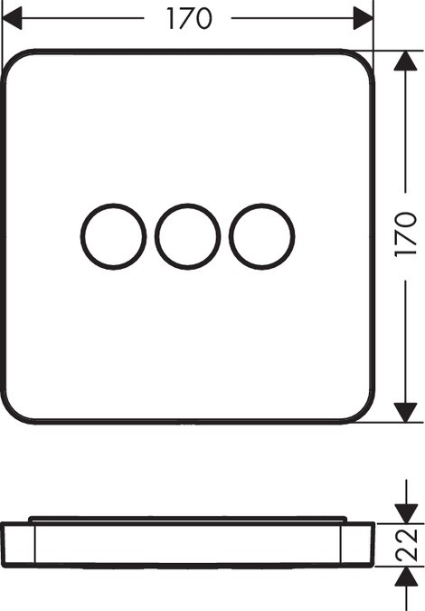 Axor ShowerSelect zawór odcinający do 3 odbiorników chrom 36773000