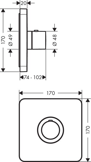 Axor ShowerSelect bateria termostatyczna Highflow chrom 36711000