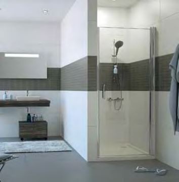 Huppe Classics 2 drzwi skrzydłowe do wnęki 90cm wys. 190 cm srebrny połysk przeźroczyste C23502.069.321