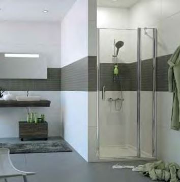 Huppe Classics 2 drzwi skrzydłowe do wnęki ze stałym segmentem 98cm wys. 200 cm srebrny połysk przeźroczyste C23212.069.321