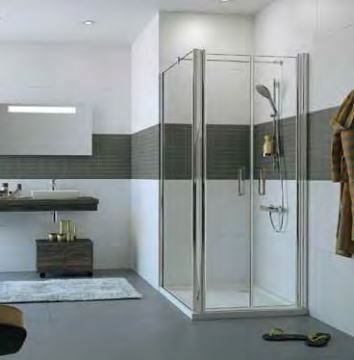 Huppe Classics 2 ścianka boczna do drzwi wahadłowych 80cm wys. 200 cm srebrny połysk przeźroczyste C23908.069.321