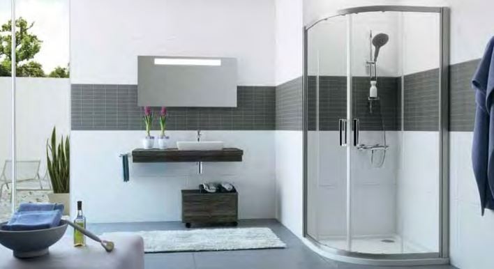 Huppe Classics 2 kabina półokrągła 80x80 r.550 wys. 200 cm drzwi suwane srebrny połysk przeźroczyste C20618.069.321