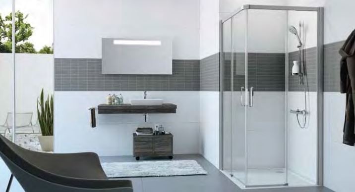 Huppe Classics 2 EasyEntry kabina kwadratowa 90x90 wys. 200 cm drzwi suwane 2-cz. srebrny połysk przeźroczyste C25002.069.321