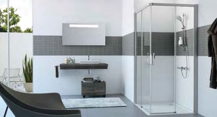 Huppe Classics 2 EasyEntry kabina kwadratowa 80x80 drzwi suwane 2-cz. wys.200 srebrny połysk przeźroczyste C25001.069.321