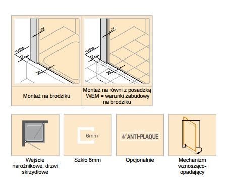 Huppe Classics 2 kabina kwadratowa 90x90cm wys. 200 cm drzwi skrzydłowe srebrny połysk przeźroczyste C23305.069.321