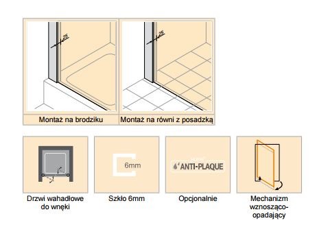 Huppe Classics 2 drzwi wahadłowe do wnęki 80cm wys.190 cm srebrny połysk przeźroczyste C23701.069.321