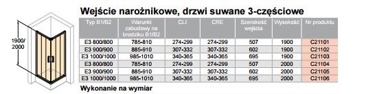 Huppe Classics 2 kabina kwadratowa 100x100 drzwi suwane 3-cz. wys. 200 cm srebrny połysk przeźroczyste C21106.069.321
