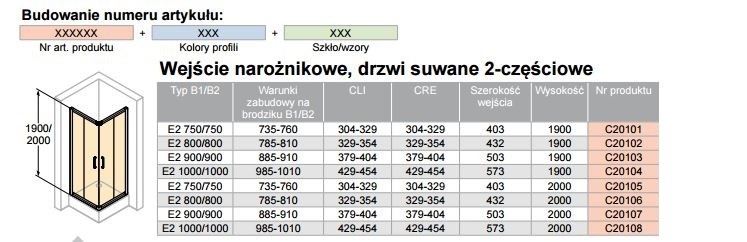Huppe Classics 2 kabina kwadratowa 75x75 drzwi suwane 2-cz. wys. 190 cm srebrny połysk przeźroczyste C20101.069.321