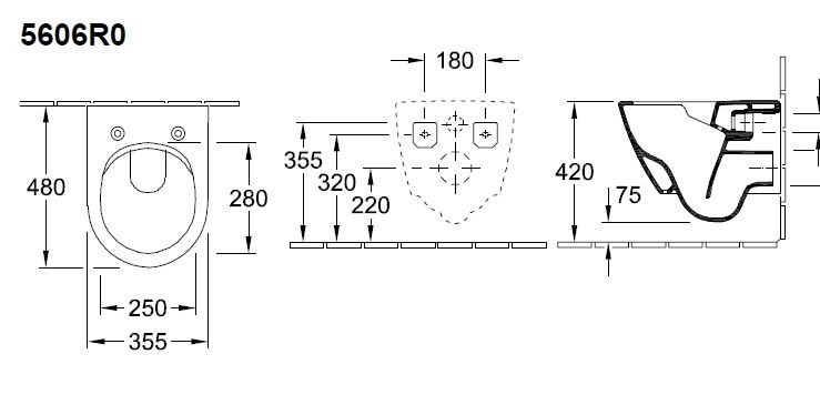 Villeroy&Boch Subway 2.0 Compact DirectFlush muszla wisząca 48cm weiss alpin ceramicplus 5606R0R1