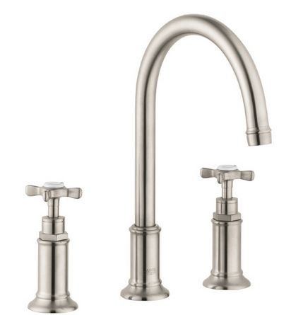 Axor Montreux bateria umywalkowa 3-otworowa nikiel szczotkowany 16513820