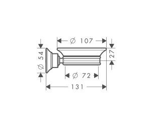 Axor Montreux mydelniczka z porcelany nikiel szczotkowany 42033820