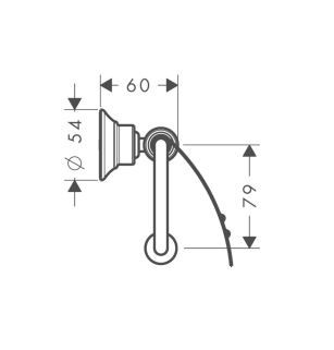 Axor Montreux uchwyt na papier toaletowy nikiel szczotkowany 42036820