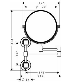 Axor Montreux lustro kosmetyczne nikiel szczotkowany 42090820