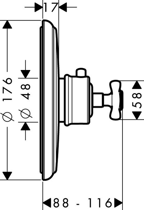 Axor Montreux bateria podtynkowa termostatyczna High Flow nikiel szczotkowany 16815820