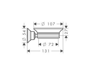 Axor Montreux mydelniczka z porcelany chrom 42033000