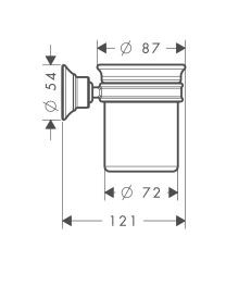 Axor Montreux kubek do mycia zębów chrom 42134000