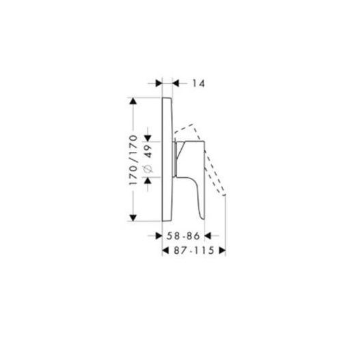 Axor Citterio M bateria prysznicowa podtynkowa chrom 34625000