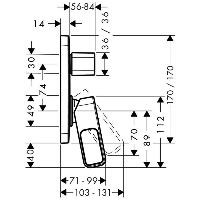 Axor Urquiola bateria wannowa podtynkowa chrom 11425000