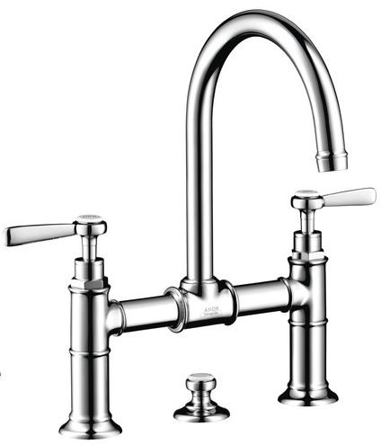 Axor Montreux bateria umywalkowa dwuotworowa z mostkiem nikiel szczotkowany 16511820