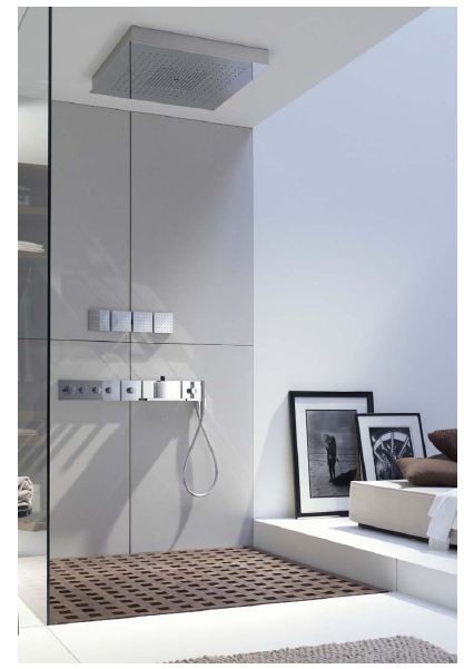 Axor ShowerHeaven deszczownica z oświetleniem 72x72 cm stal 10627800