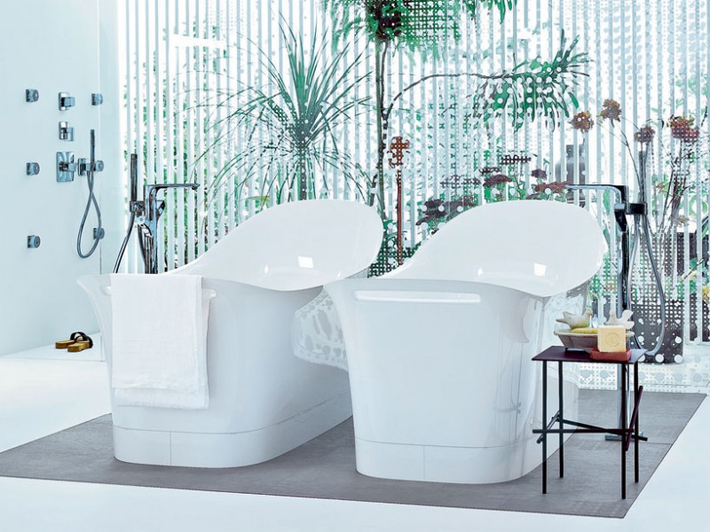 Axor Urquiola wanna wolnostojąca 180 cm konglomerat biały 11440000