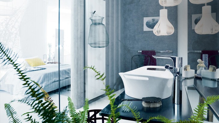 Axor Urquiola umywalka nablatowa misa 511 mm konglomerat biały 11301000