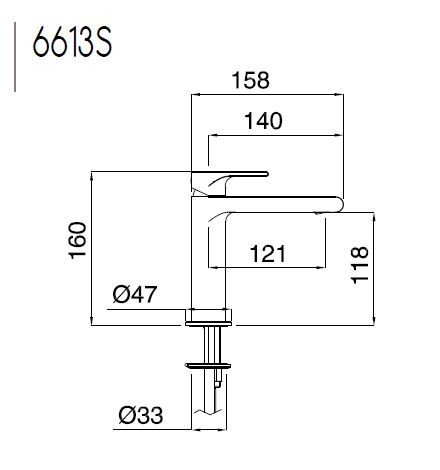 Bugnatese Simple bateria umywalkowa nikiel szczotkowany 6613SNS