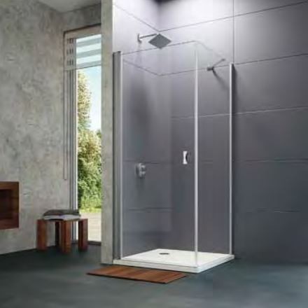 Huppe Design Pure ścianka boczna 100 cm wys.190 cm srebrny matowy przeźroczyste 8P1005.087.321