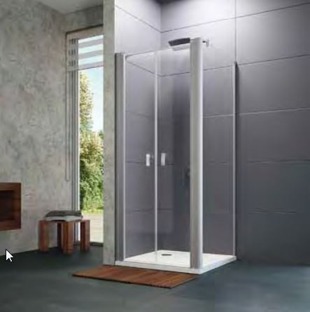 Huppe Design Pure drzwi wahadłowe do ścianki bocznej 100cm srebrny matowy przeźroczyste 8P1403.087.321