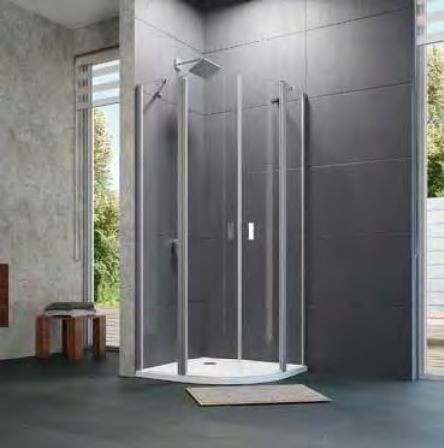 Huppe Design Pure 1/2 kabiny drzwi skrzydłowe ze stałymi segmentami 2-cz. 80cm srebrny matowy przeźroczyste 8P1710.087.321