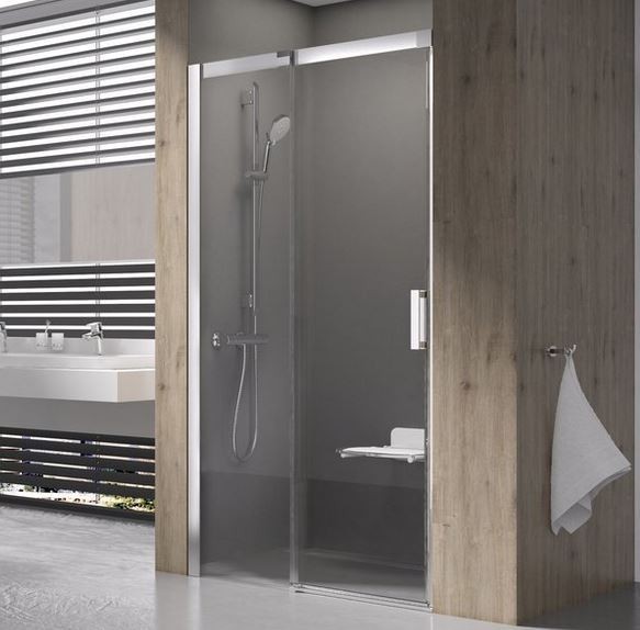 Ravak Matrix drzwi do wnęki przesuwne lewe 110 cm przeźroczyste srebrny połysk AntiCalc 0WLD0C00Z1