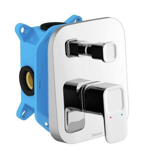 Ravak 10 bateria wannowo/prysznicowa podtynkowa z przełącznikiem do R-box chrom X070070