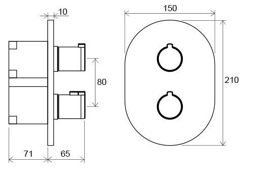 Ravak Chrome bateria wannowo/prysznicowa termostatyczna trójdrożna podtynkowa do R-Box chrom X070075