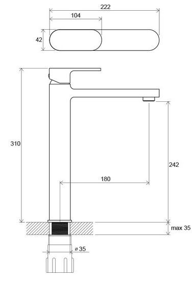 Ravak Chrome bateria umywalkowa wysoka bez korka chrom X070100