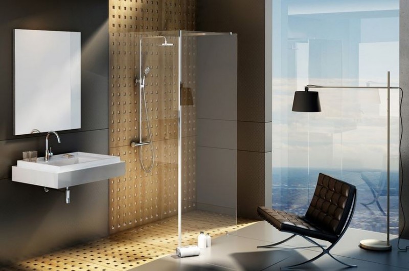 Ravak Walk-in Corner dwie ścianki wolnostojące 120x80 cm srebrny połysk przeźroczyste Anti-Calc GW1CG4C00Z1