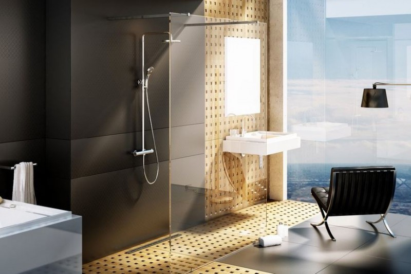 Ravak Walk-in Free ścianka wolnostojąca 140 cm srebrny połysk przeźroczyste Anti-Calc GW9FM0C00Z1