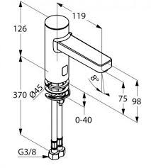 Kludi Zenta bateria umywalkowa bezdotykowa elektroniczna chrom 3810005