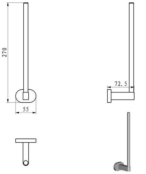 Ravak Chrome wieszak na papier toaletowy chrom X07P318