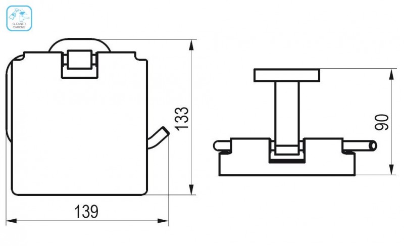Ravak Chrome uchwyt na papier chrom X07P191