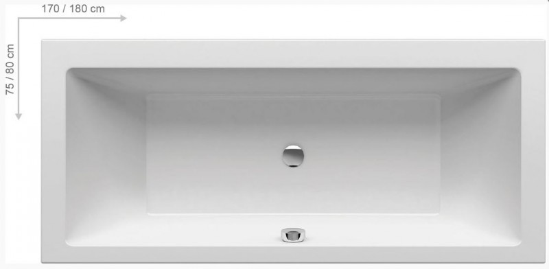 Ravak Formy 01 wanna prostokątna 180x80 cm akryl C881000000