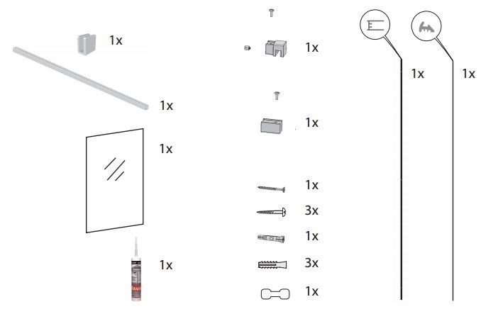 Ravak Walk-in Wall wspornik montażowy 100 cm GWD01000A095