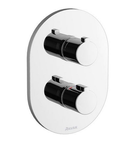 Ravak Chrome bateria prysznicowa termostatyczna podtynkowa bez przełącznika chrom X070095