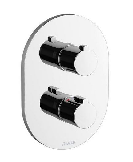 Ravak Chrome bateria wannowo/prysznicowa termostatyczna podtynkowa z przełącznikiem chrom X070094