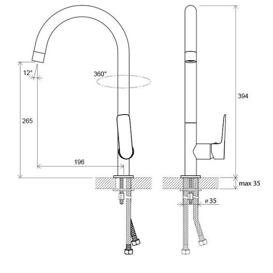 Ravak Classic bateria kuchenna stojąca chrom X070085